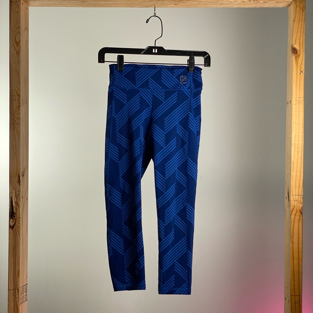 Gilly Hicks blue activewear cropped leggings